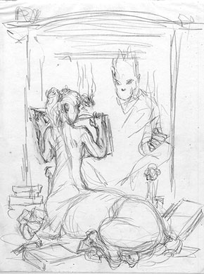 Lucifer #70 Sketch 2