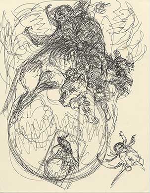 Lucifer #73 Sketch 1