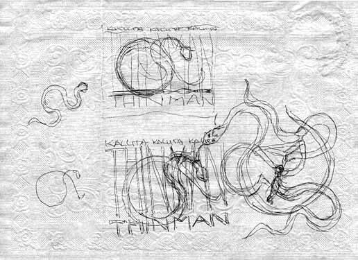 Kaluta Band's Thinman Cover Art, Sketch #1