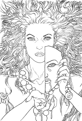 Lucifer #57 Line Art