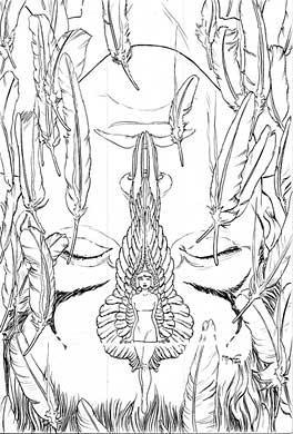 Lucifer #58 Line Art